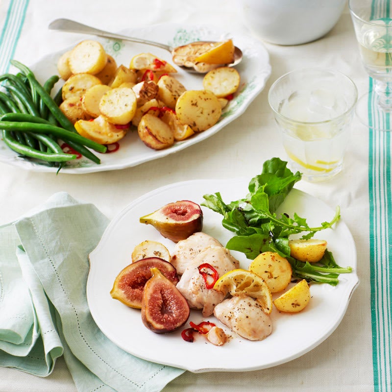 Photo of Roast chicken with potatoes, lemon and figs by WW