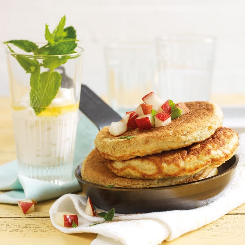 Foto Pancakes mit Birnen-Zimt-Sauce von WW