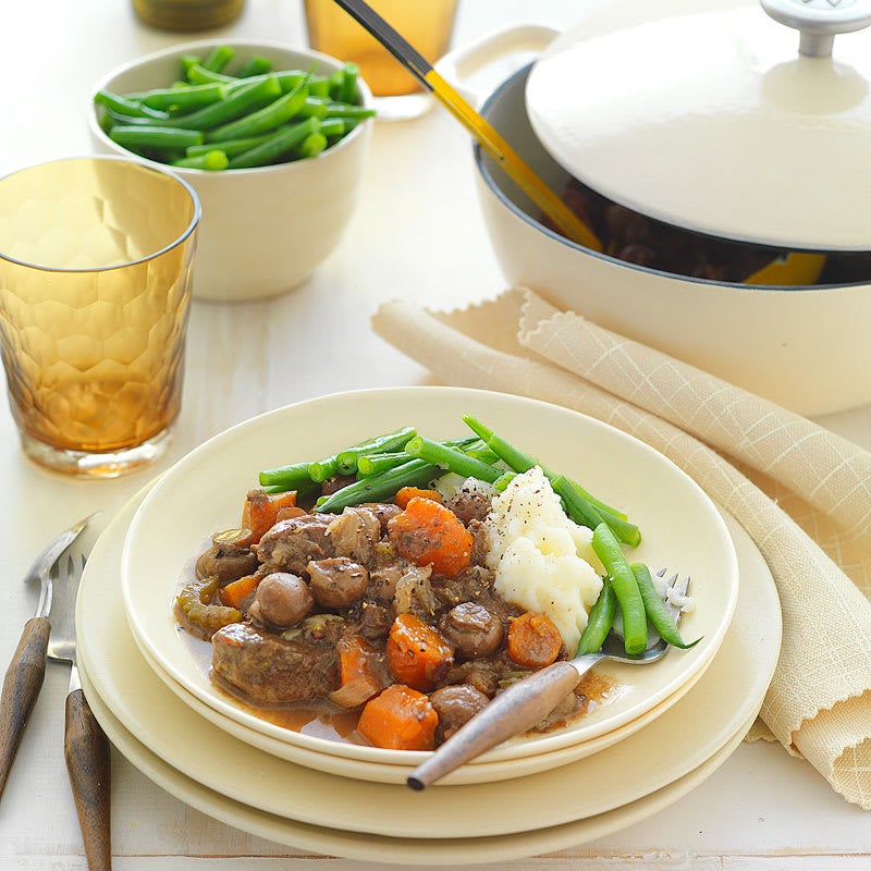 Photo of Beef Bourguignon with steamed greens by WW