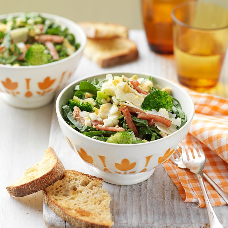 Photo of Egg, bacon, broccoli & spinach salad by WW