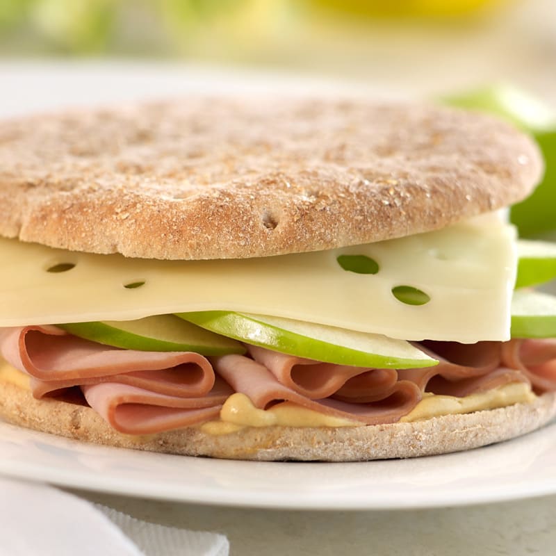 Photo of Ham and Swiss sandwich stacks by WW