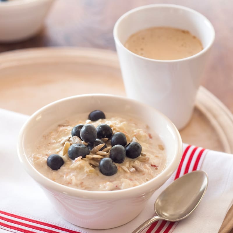 Photo of Oats with blueberries & apple	 by WW