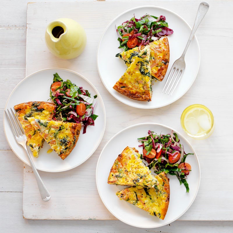 Photo of Sweet corn, spinach and bacon crustless quiche by WW