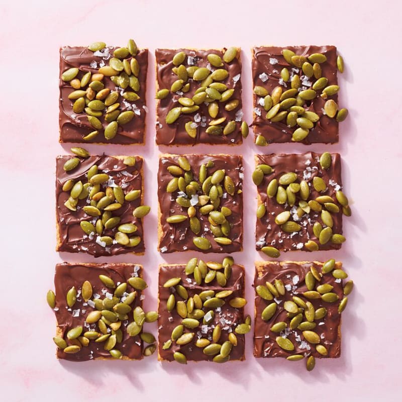 Photo of Chocolate-Covered Graham Crackers with Pepitas by WW