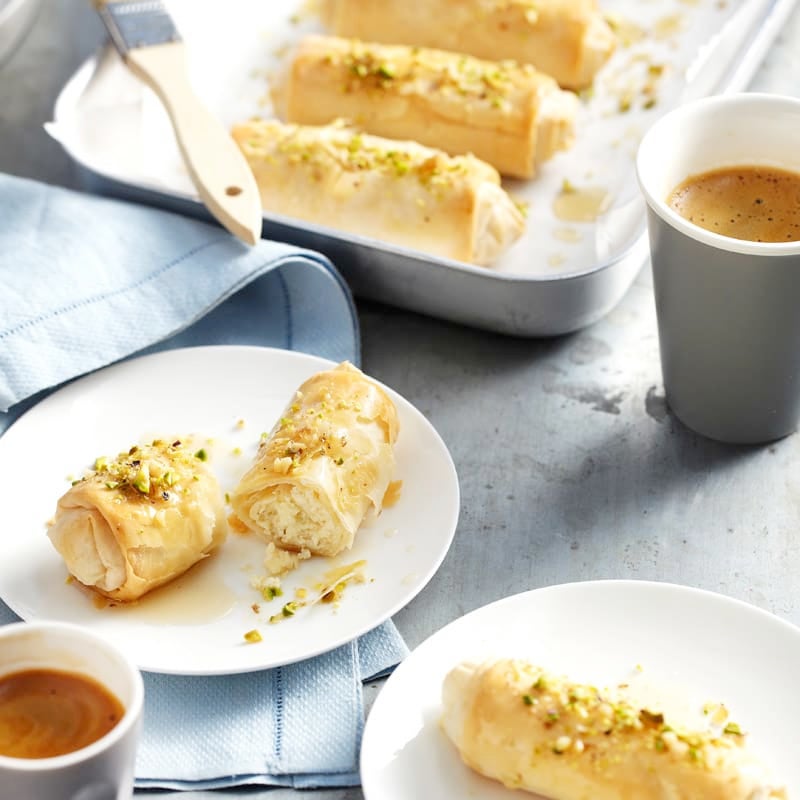Photo of Ricotta and honey rolls with rosewater syrup by WW