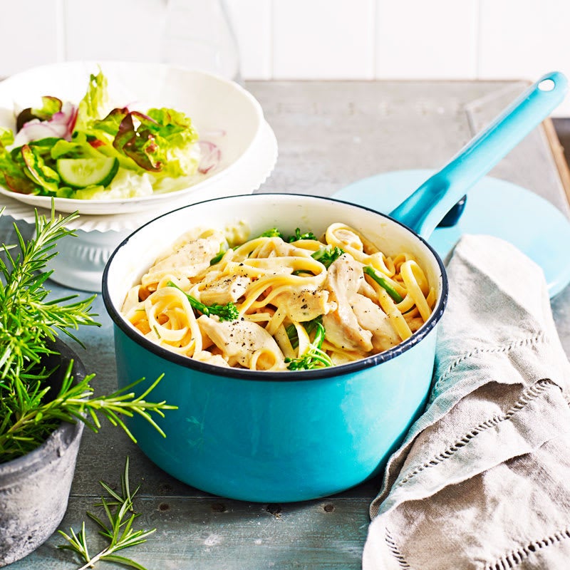 Photo of Creamy pasta with chicken and broccolini by WW
