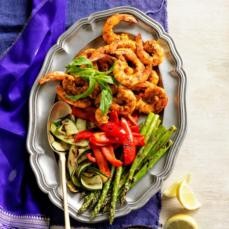 Photo of Tikka prawns with grilled vegetables by WW