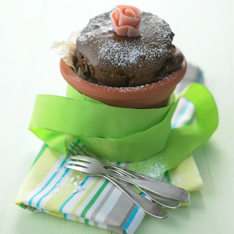 Foto Schokoladenkuchen im Blumentopf von WW