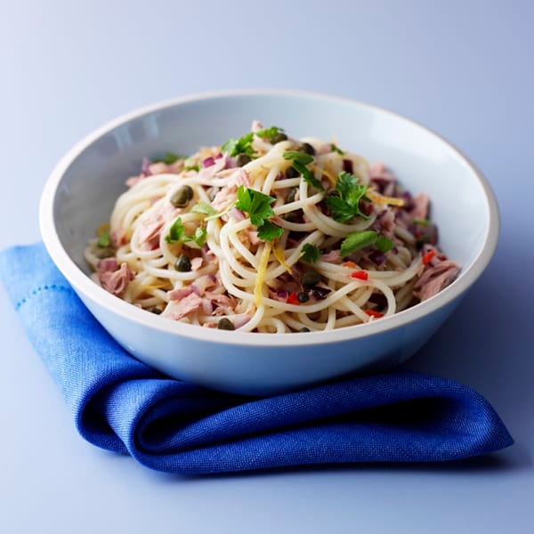 Photo of Simple spaghetti with tuna, capers and chilli by WW