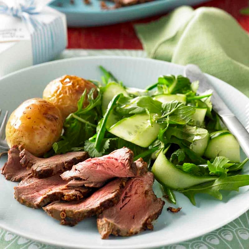 Photo of Spiced beef fillet with fresh green salad by WW