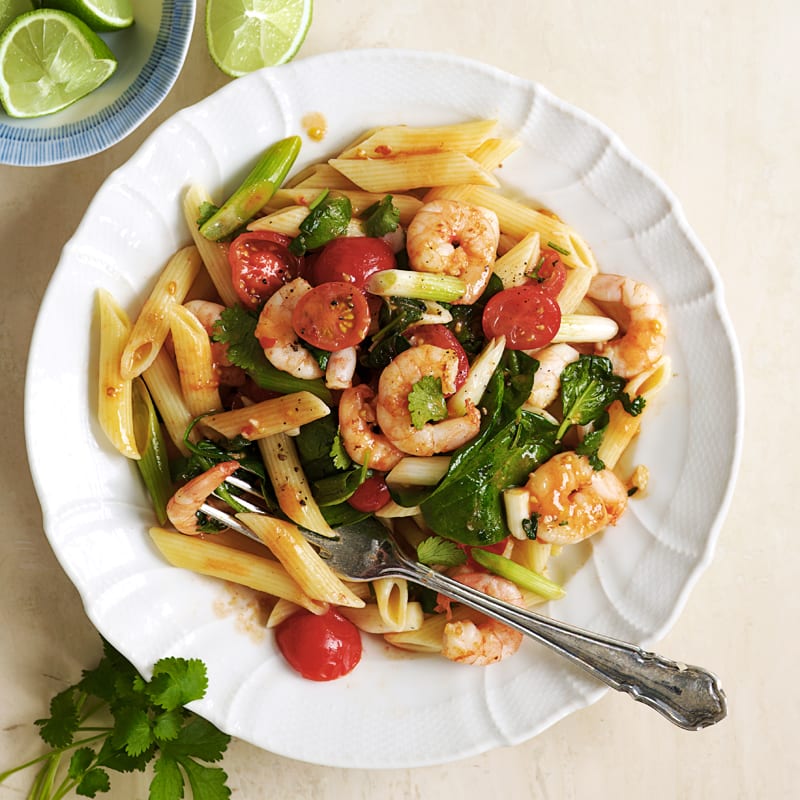 Photo of Penne with sweet tomato sauce & prawns by WW