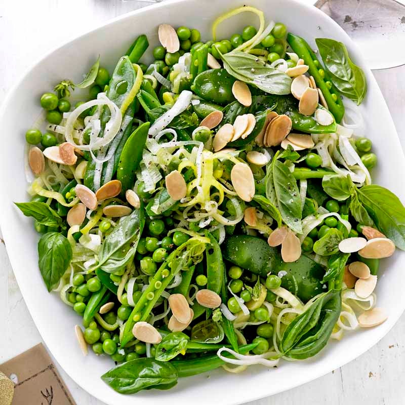 Photo of Mixed peas with almonds and basil by WW