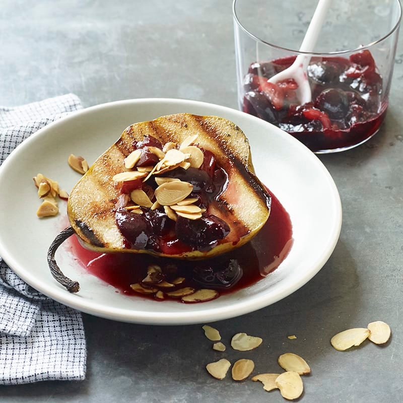 Photo of Grilled pears with cherry-almond sauce by WW