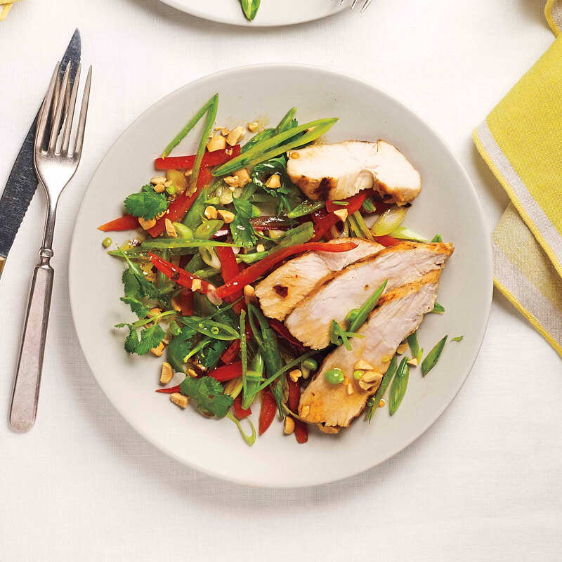 Photo of Grilled chicken salad with ginger-honey dressing by WW