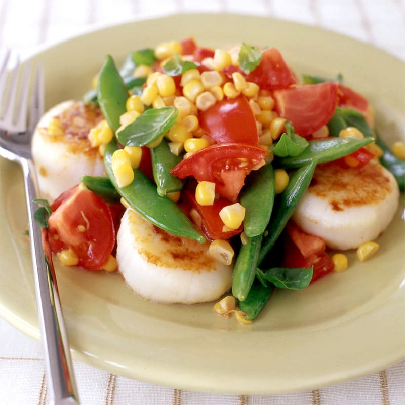 Photo of Scallop, corn, and tomato salad by WW