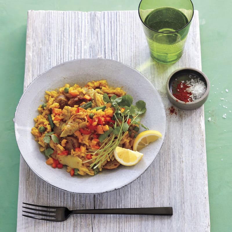 Photo of Artichoke and bell pepper paella by WW