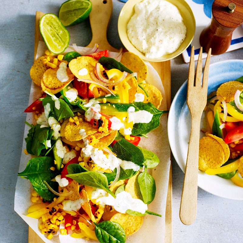 Photo of Crunchy corn chip salad with lime dressing by WW