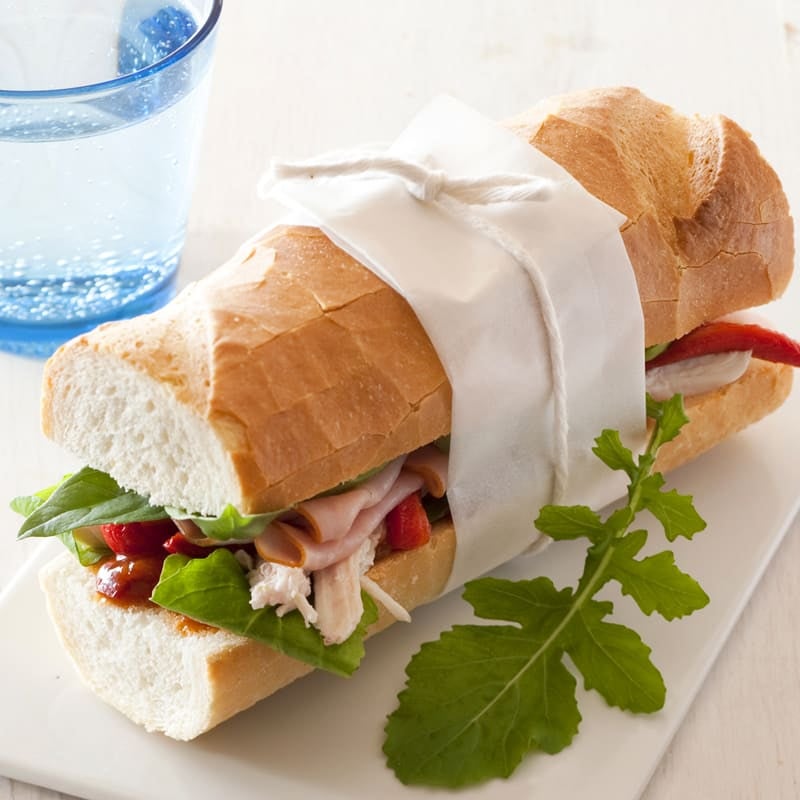Photo of Ham and chicken baguette with tomato relish by WW