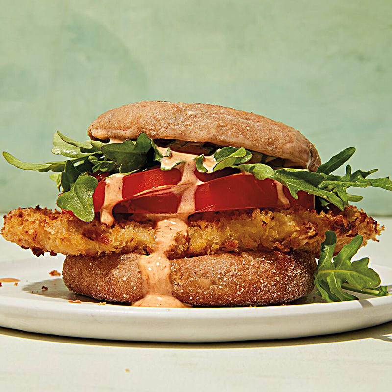 Photo of Crispy chicken sandwich with BBQ mayo by WW