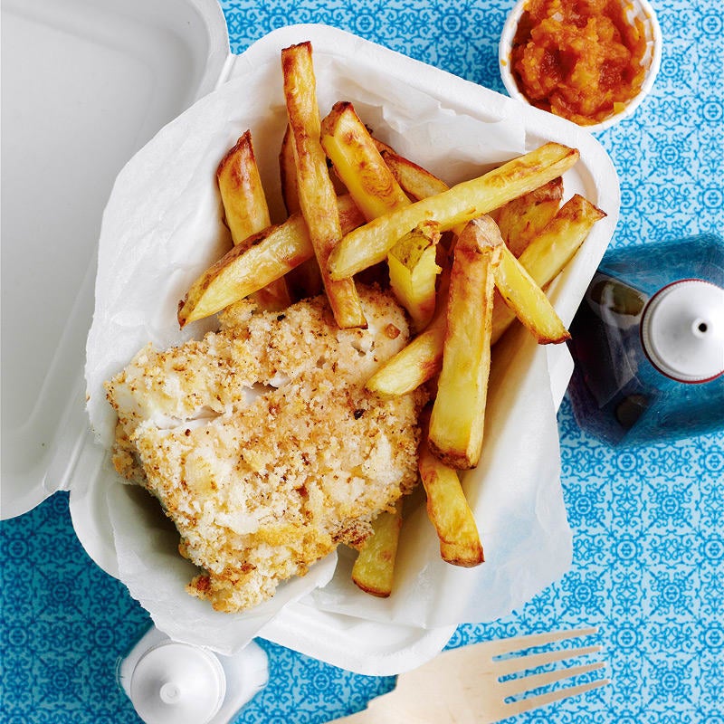 Photo of Cod & chips with curry sauce by WW