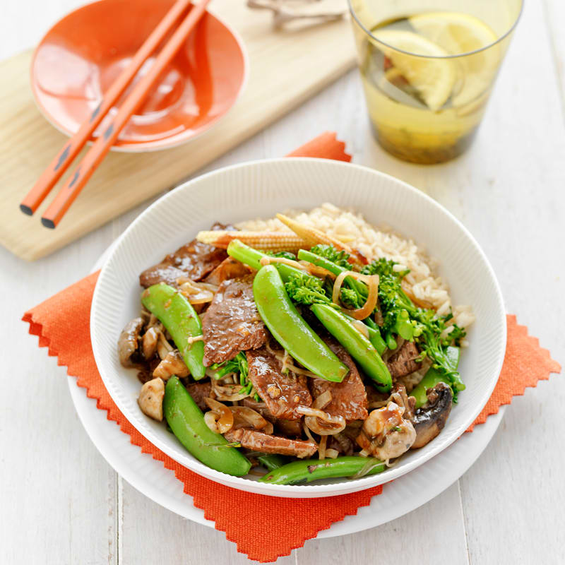 Photo of Lamb and mixed mushroom stir-fry by WW