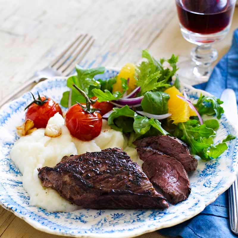 Photo of Kangaroo fillet with roast tomatoes and cauliflower mash by WW