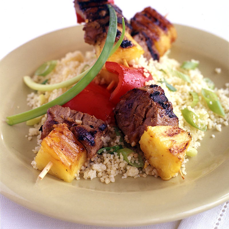 Photo of Gingered pork, pineapple and pepper skewers by WW