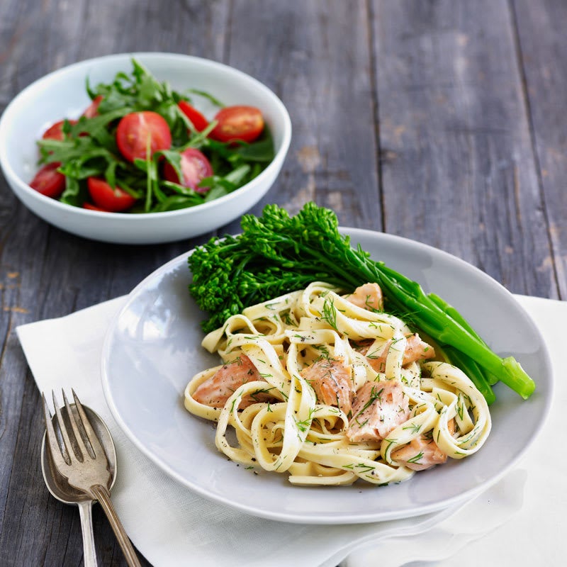 Photo of Tagliatelle with creamy salmon and dill by WW