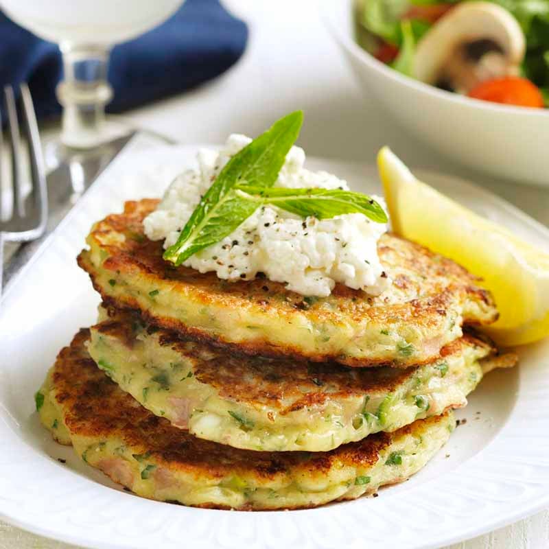 Photo of Ham, herb and cottage cheese fritters by WW