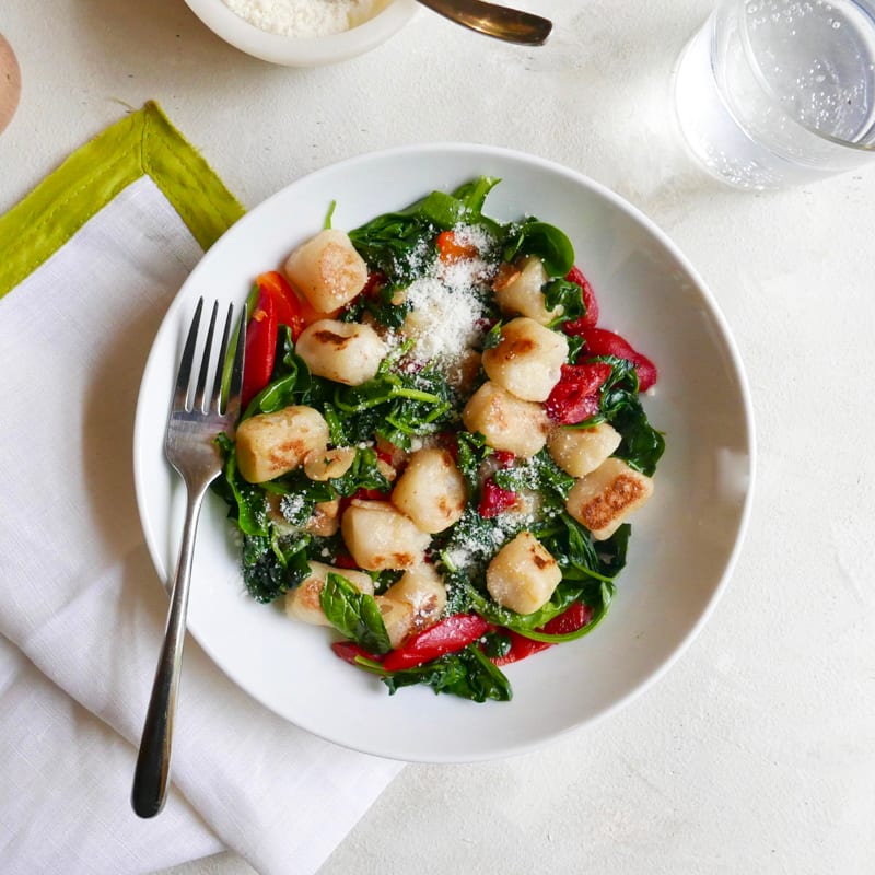 Photo of Cauliflower Gnocchi with Peppers & Spinach by WW