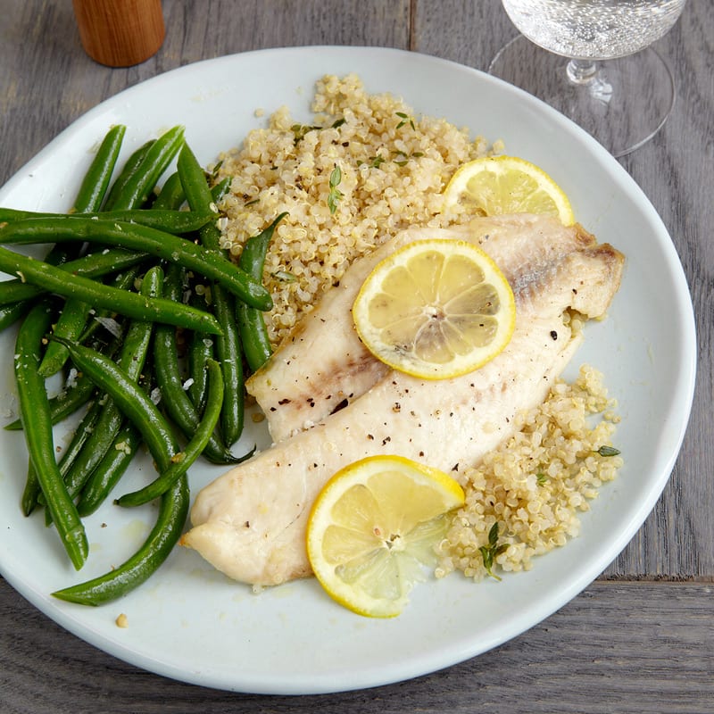 Photo of Baked Tilapia with Quinoa & Garlicky Green Beans by WW