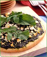 Photo of Basil, arugula and goat cheese pizza by WW