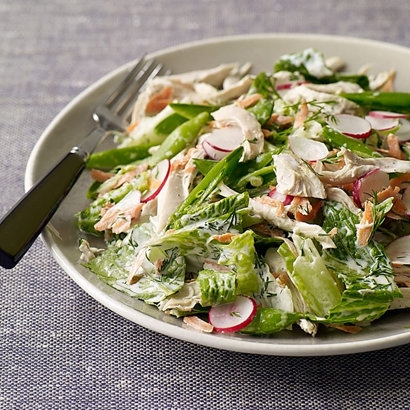 Photo of Spring chicken salad with creamy dill dressing by WW