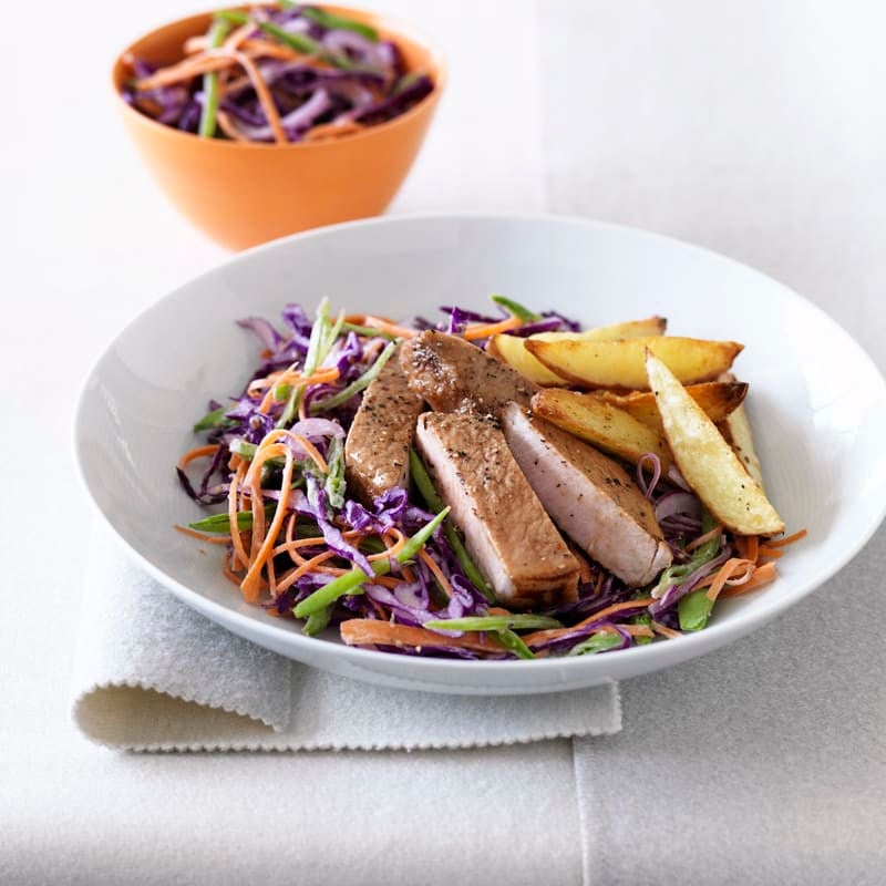 Photo of Barbecued marinated pork with shredded slaw by WW