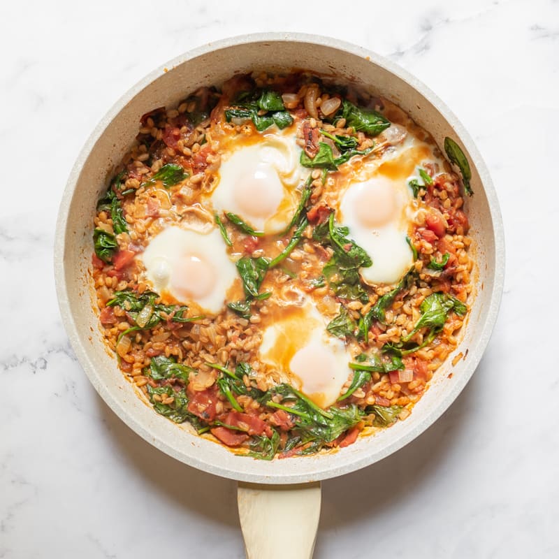 Photo of One-pot spicy farro and egg shakshouka by WW