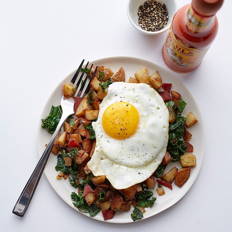 Photo of Red potato, kale and bacon hash by WW