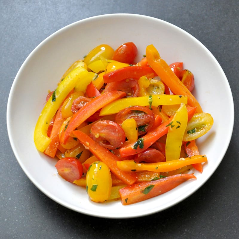 Photo of Bell pepper and tomato pesto stir-fry by WW