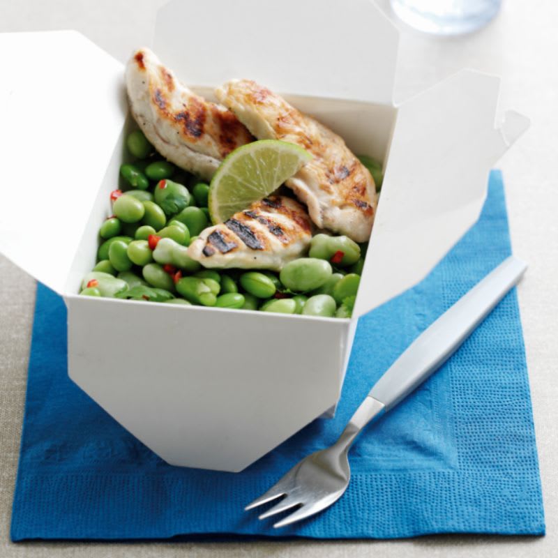 Photo of Broad bean salad with griddled chicken by WW