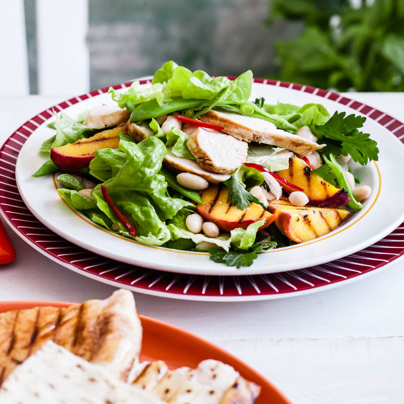 Photo of Grilled peach & chicken salad by WW
