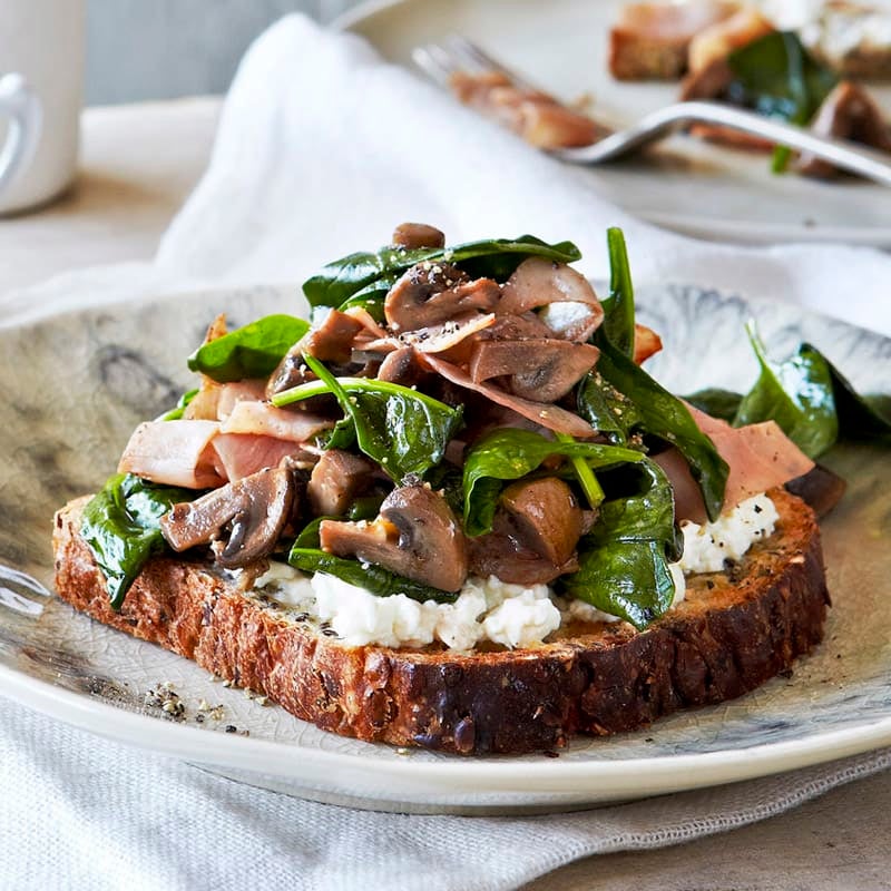 Photo of Mushrooms with spinach, ham and cottage cheese by WW