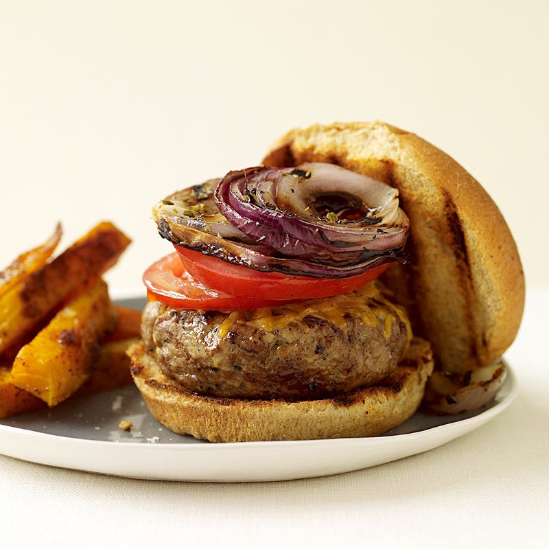 Photo of Cheeseburgers with grilled onions by WW