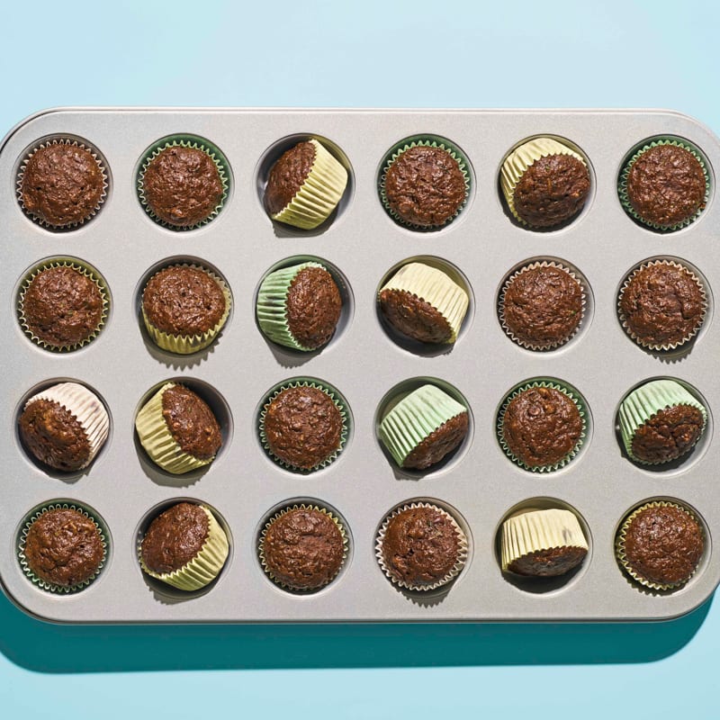 Chocolate-zucchini bread mini muffins