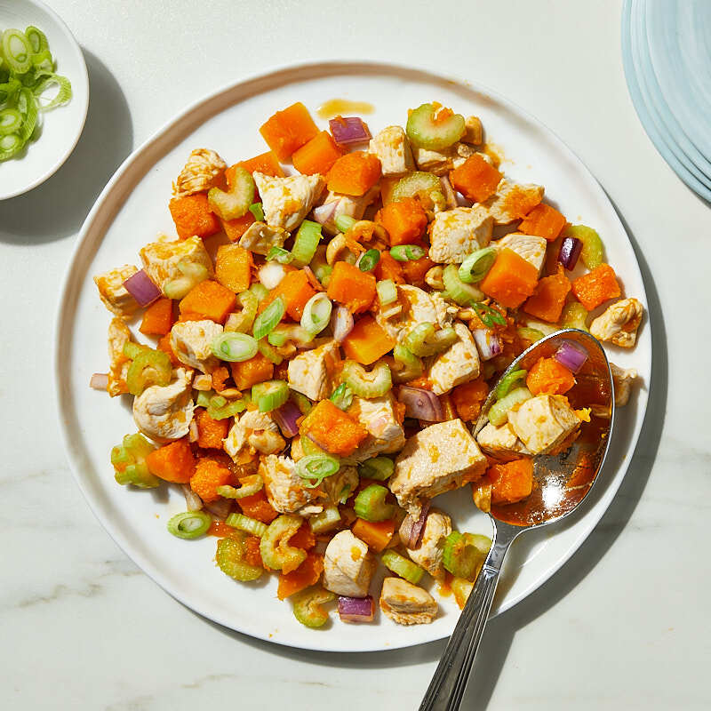 Photo of Warm Asian-inspired chicken and butternut squash salad by WW