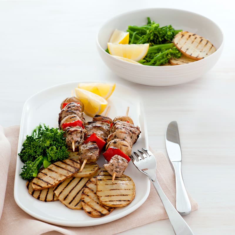 Photo of Pork skewers with chargrilled potato by WW