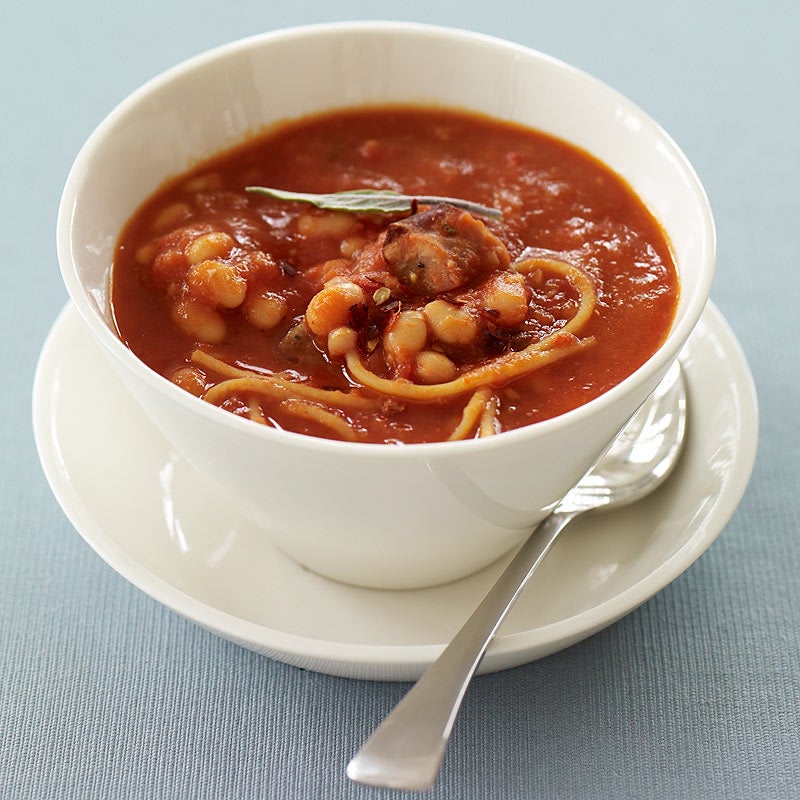 Photo of Italian pasta and bean soup with chicken sausage by WW