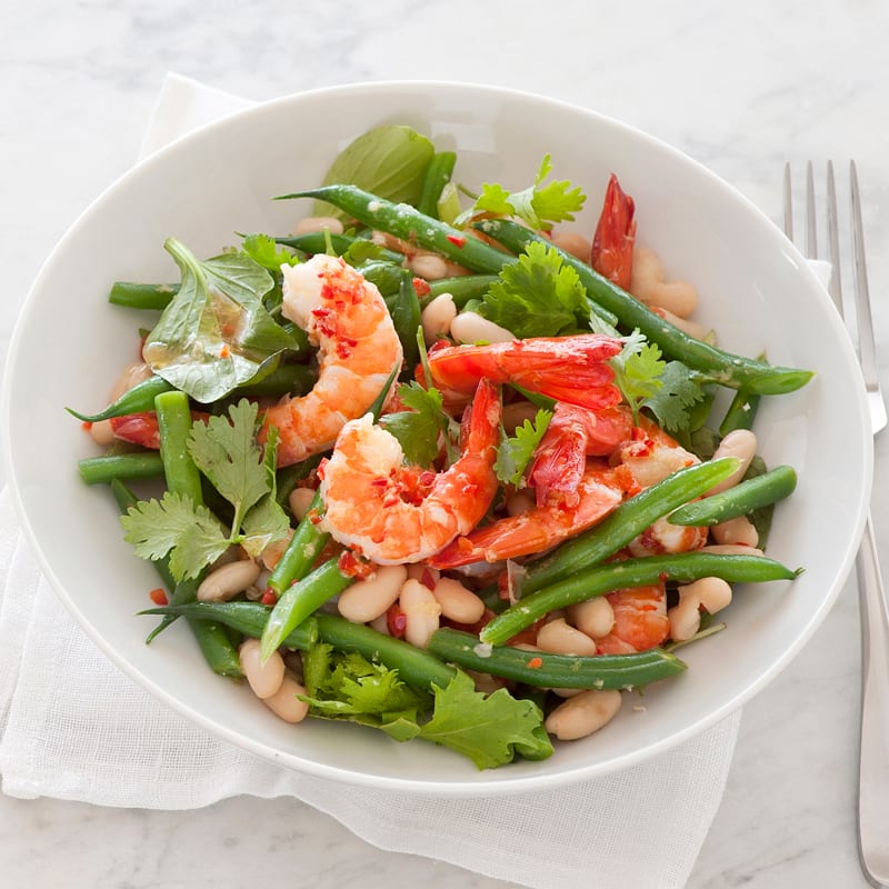 Photo of Prawns and bean salad with chilli lime dressing by WW