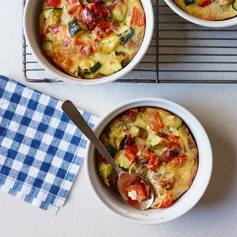 Egg and veggie mini-casseroles