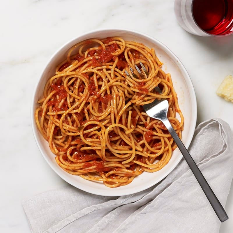 Photo of WW spaghetti with homemade tomato sauce by WW