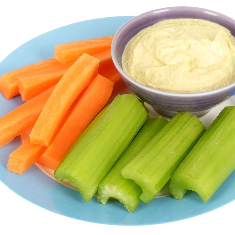 Photo of Chickpea mash with carrot and celery sticks   by WW