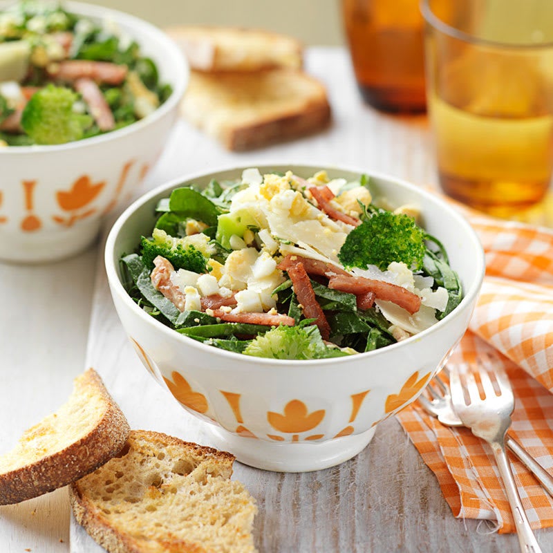 Photo of Egg, bacon, broccoli and spinach salad by WW